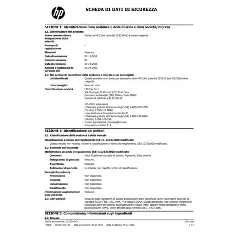 Toner 304A HP magenta  CC533A